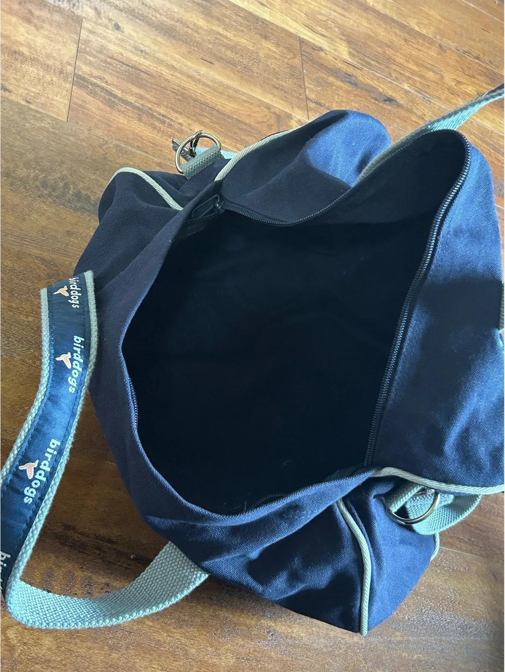 Birddogs Navy Canvas Duffle Bag with Logo Trim